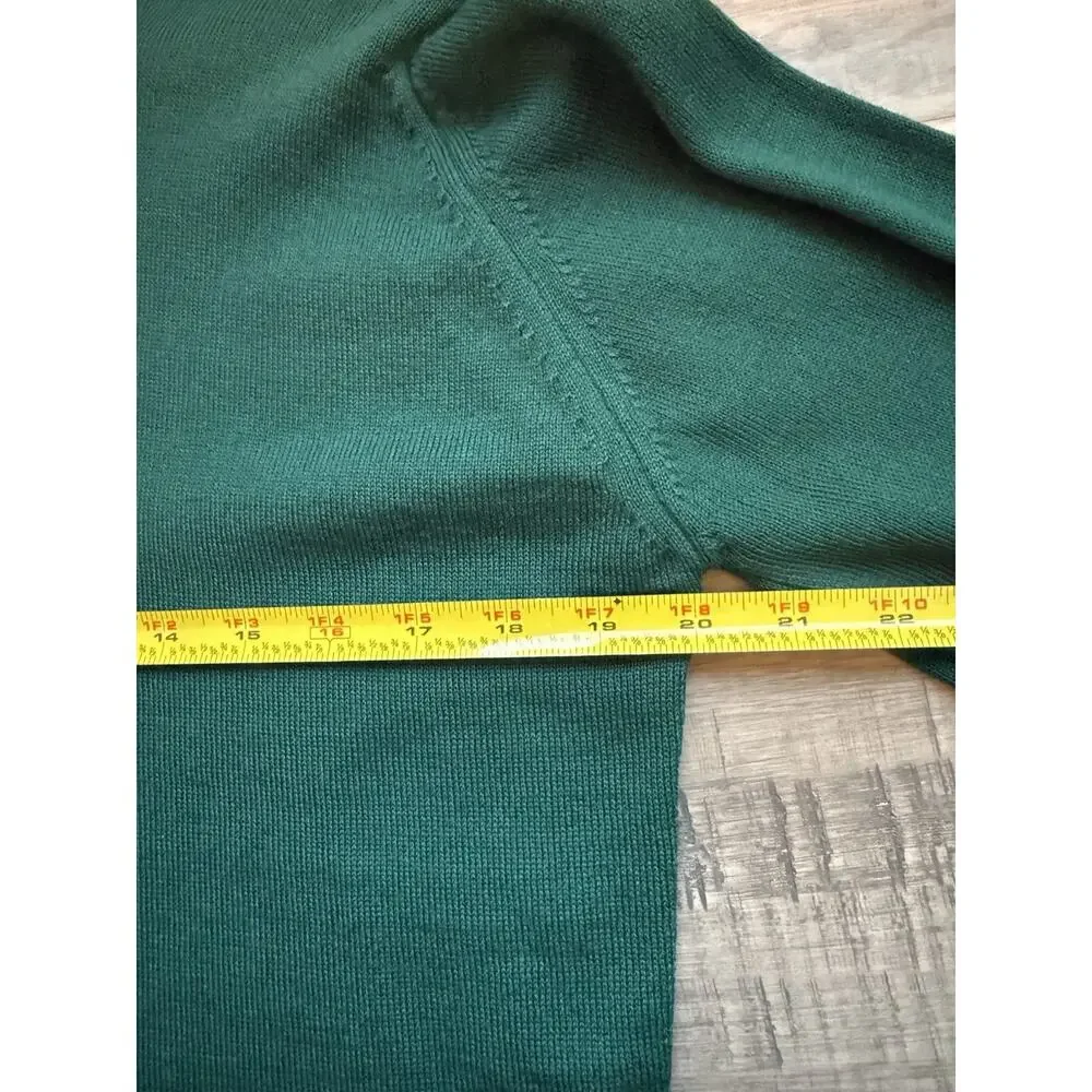 Vintage 1960s 70s Jantzen Green Mock Neck Sweater Men’s M Made USA